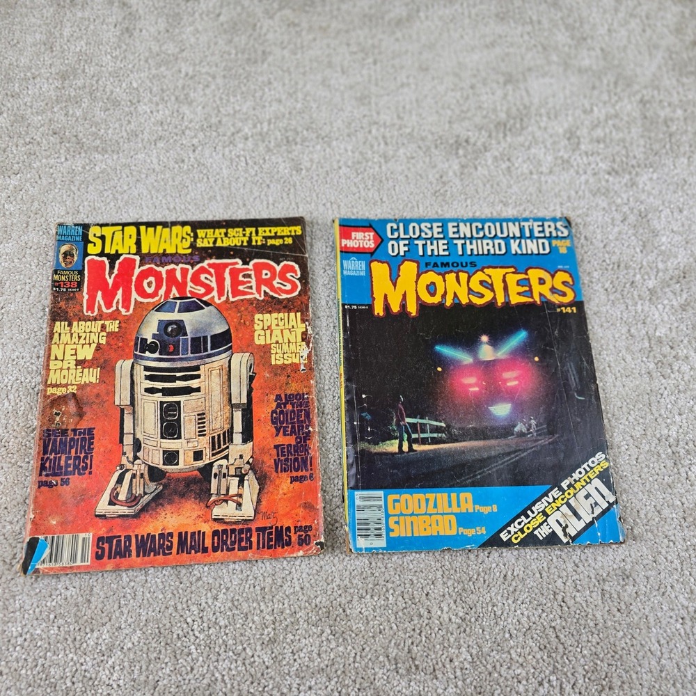 Warren Famous Monsters of Filmland Magazine Star Wars #138 Close Encounters #141